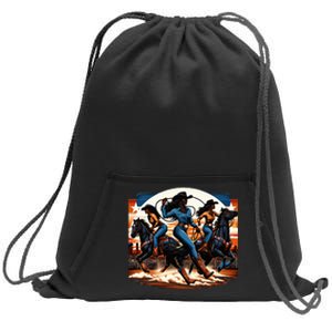 Black Cowgirl Western Rodeo Melanin Black History Texas Sweatshirt Cinch Pack Bag