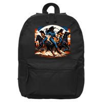 Black Cowgirl Western Rodeo Melanin Black History Texas 16 in Basic Backpack