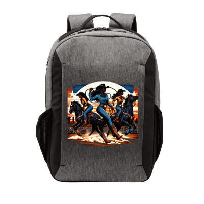 Black Cowgirl Western Rodeo Melanin Black History Texas Vector Backpack