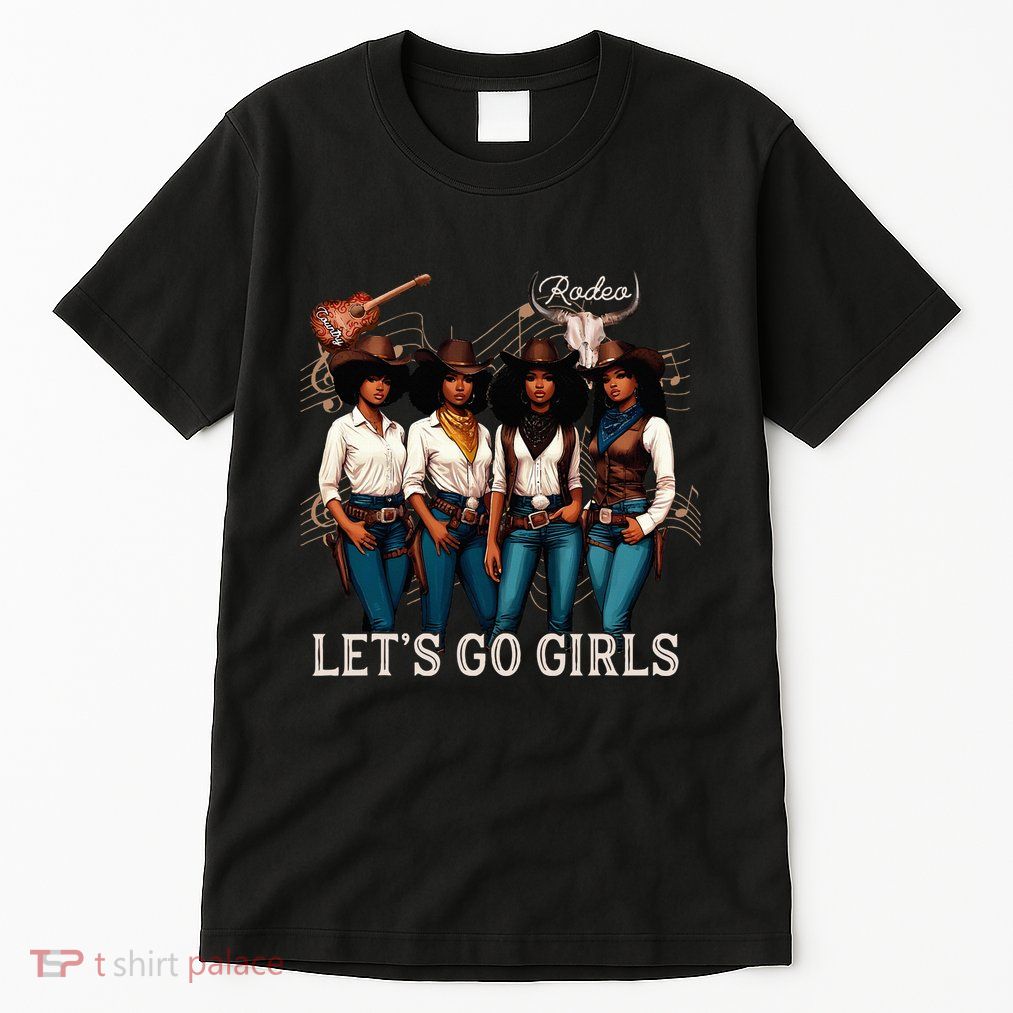 Black Cowgirl Western Rodeo Melanin Juneteenth Texas Tall T-Shirt