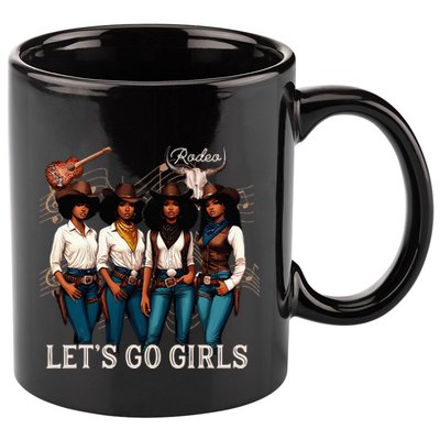 Black Cowgirl Western Rodeo Melanin Juneteenth Texas 11oz C Handle Ceramic Mug