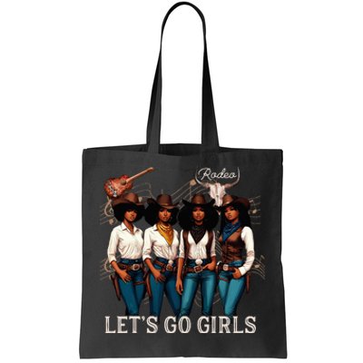 Black Cowgirl Western Rodeo Melanin Juneteenth Texas Tote Bag