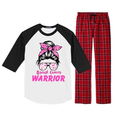 Breast Cancer Warrior Raglan Sleeve Pajama Set