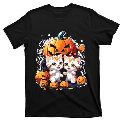 Baby Cats With Pumpkin Halloween Costume Boy T-Shirt