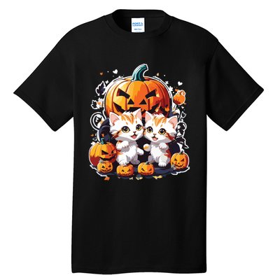 Baby Cats With Pumpkin Halloween Costume Boy Tall T-Shirt