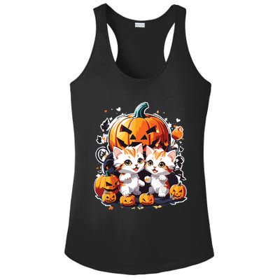 Baby Cats With Pumpkin Halloween Costume Boy Ladies PosiCharge Competitor Racerback Tank