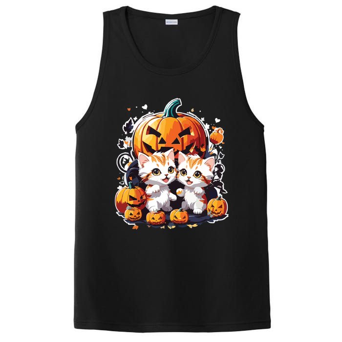 Baby Cats With Pumpkin Halloween Costume Boy PosiCharge Competitor Tank