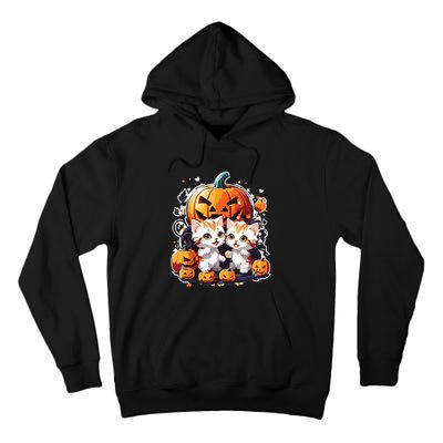 Baby Cats With Pumpkin Halloween Costume Boy Tall Hoodie