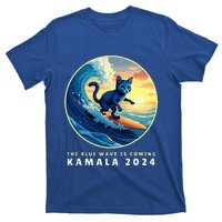 Blue Cats Wave For Kamala Funny Cat Lady Harris President T-Shirt