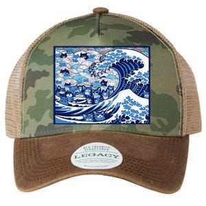 Blue Cats Wave For Kamala Legacy Tie Dye Trucker Hat