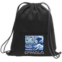 Blue Cats Wave For Kamala Sweatshirt Cinch Pack Bag