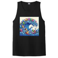 Blue Cats Wave For Kamala Funny Cat Lady PosiCharge Competitor Tank