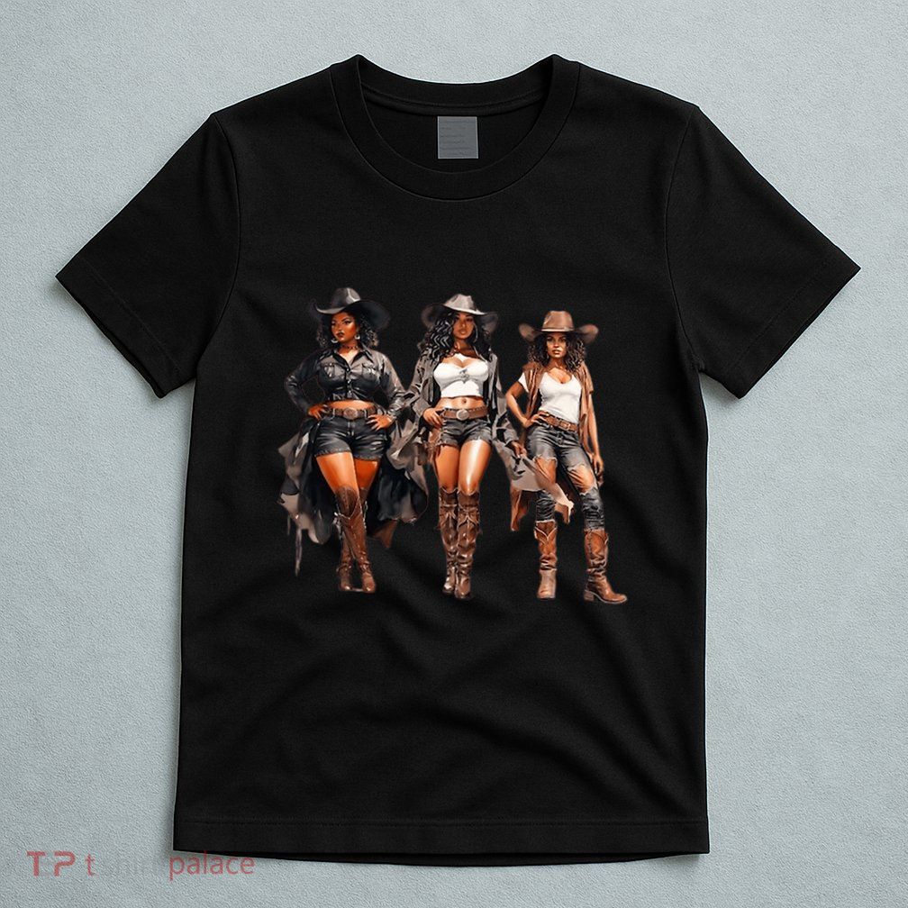 Black Cowgirl Western Rodeo Melanin Black History Texas T-Shirt