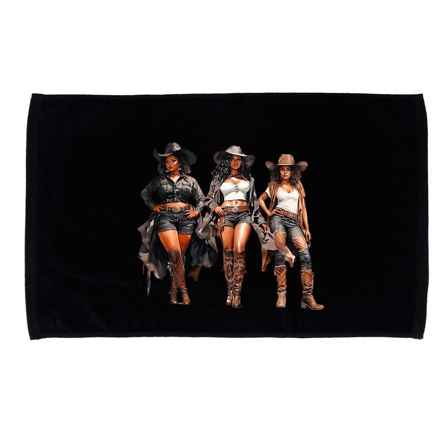 Black Cowgirl Western Rodeo Melanin Black History Texas Microfiber Hand Towel