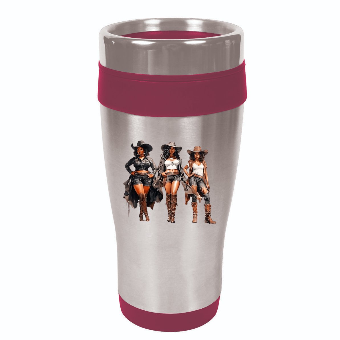 Black Cowgirl Western Rodeo Melanin Black History Texas 16oz Travel Tumbler