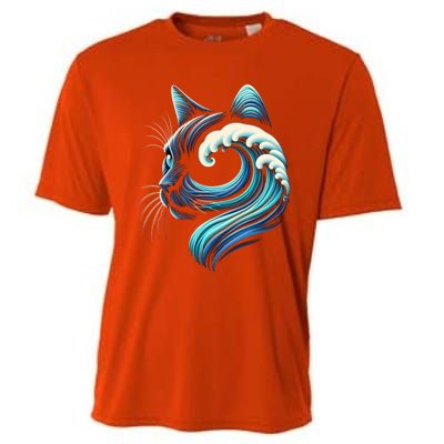 Blue Cats Wave For Kamala Funny Blue Wave Of Cat Ladies Cute Gift Cooling Performance Crew T-Shirt