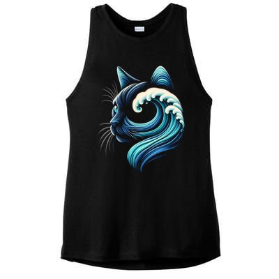 Blue Cats Wave For Kamala Funny Blue Wave Of Cat Ladies Cute Gift Ladies PosiCharge Tri-Blend Wicking Tank