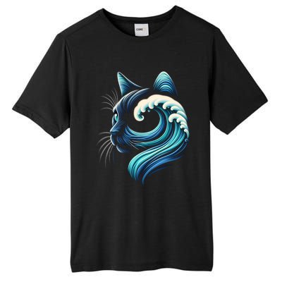 Blue Cats Wave For Kamala Funny Blue Wave Of Cat Ladies Cute Gift Tall Fusion ChromaSoft Performance T-Shirt