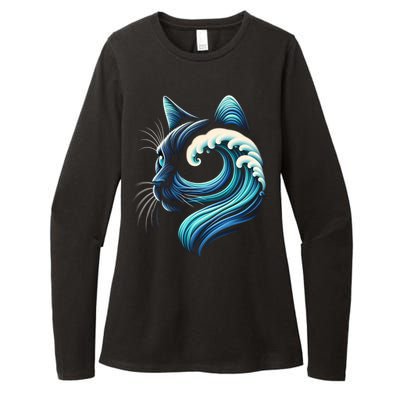 Blue Cats Wave For Kamala Funny Blue Wave Of Cat Ladies Cute Gift Womens CVC Long Sleeve Shirt