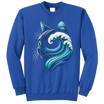 Blue Cats Wave For Kamala Funny Blue Wave Of Cat Ladies Cute Gift Sweatshirt