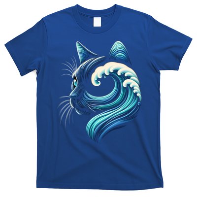 Blue Cats Wave For Kamala Funny Blue Wave Of Cat Ladies Cute Gift T-Shirt