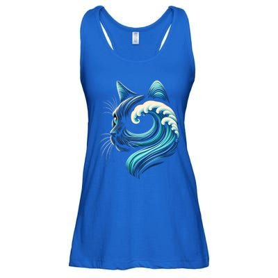 Blue Cats Wave For Kamala Funny Blue Wave Of Cat Ladies Cute Gift Ladies Essential Flowy Tank