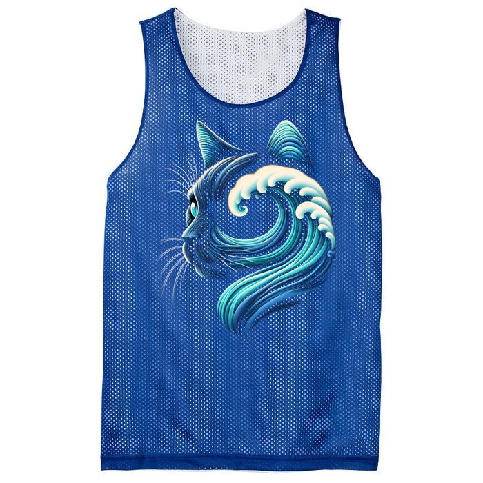 Blue Cats Wave For Kamala Funny Blue Wave Of Cat Ladies Cute Gift Mesh Reversible Basketball Jersey Tank