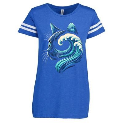 Blue Cats Wave For Kamala Funny Blue Wave Of Cat Ladies Cute Gift Enza Ladies Jersey Football T-Shirt