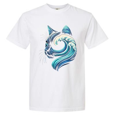 Blue Cats Wave For Kamala Funny Blue Wave Of Cat Ladies Cute Gift Garment-Dyed Heavyweight T-Shirt