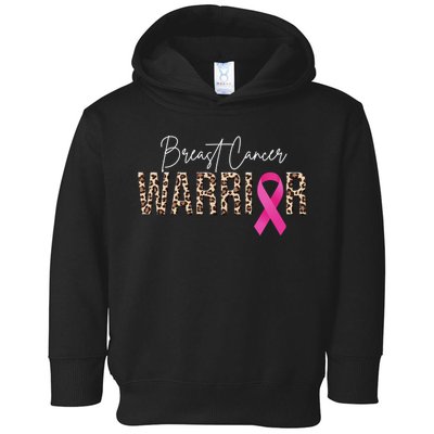 Breast Cancer Warrior Pink Ribbon Cheetah Toddler Hoodie