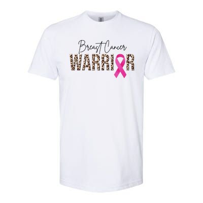 Breast Cancer Warrior Pink Ribbon Cheetah Softstyle® CVC T-Shirt