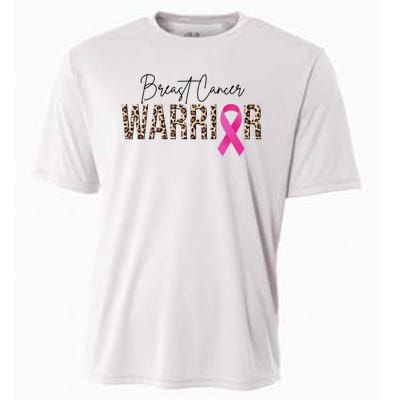 Breast Cancer Warrior Pink Ribbon Cheetah Cooling Performance Crew T-Shirt