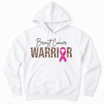 Breast Cancer Warrior Pink Ribbon Cheetah Hoodie