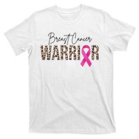 Breast Cancer Warrior Pink Ribbon Cheetah T-Shirt