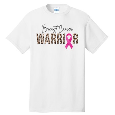 Breast Cancer Warrior Pink Ribbon Cheetah Tall T-Shirt