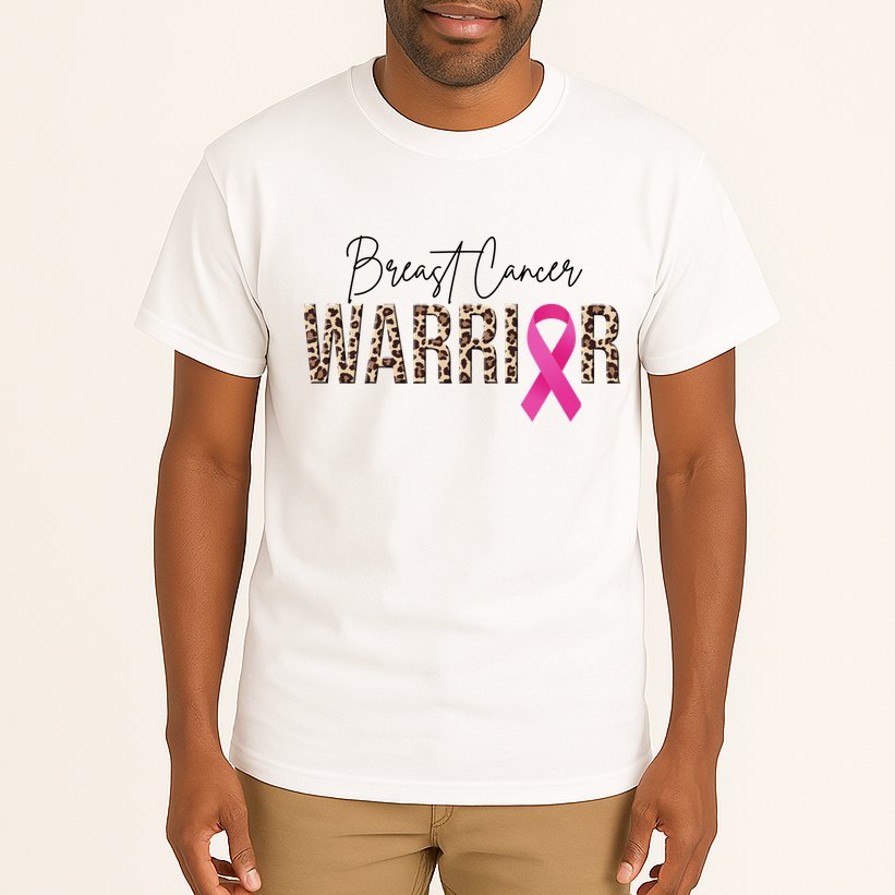 Breast Cancer Warrior Pink Ribbon Cheetah Tall T-Shirt