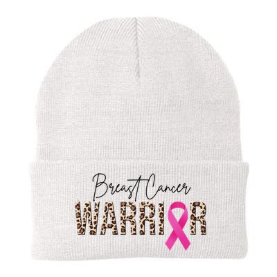 Breast Cancer Warrior Pink Ribbon Cheetah Beanie