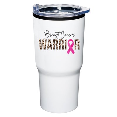 Breast Cancer Warrior Pink Ribbon Cheetah Tumbler