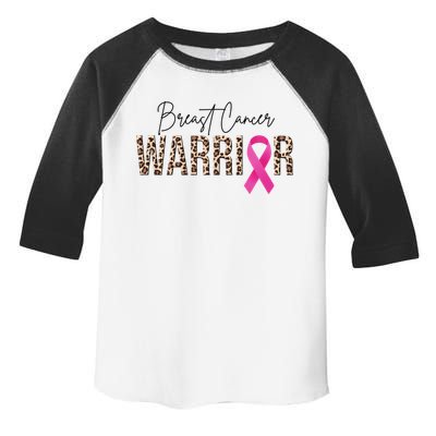 Breast Cancer Warrior Pink Ribbon Cheetah Toddler Fine Jersey T-Shirt