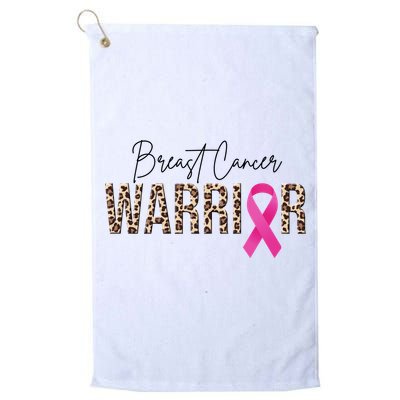 Breast Cancer Warrior Pink Ribbon Cheetah Golf Towel