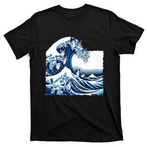 Blue Cats Wave For Kamala Funny Cat Owners Kamala Harris T-Shirt