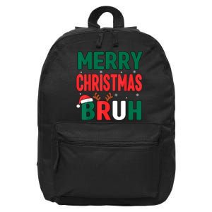 Bruh Christmas Xmas Funny Christmas 16 in Basic Backpack