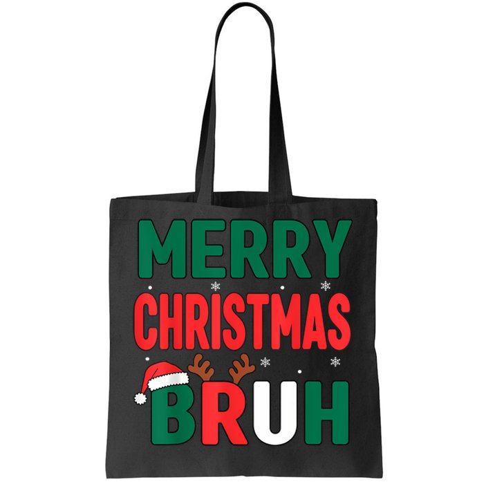 Bruh Christmas Xmas Funny Christmas Tote Bag