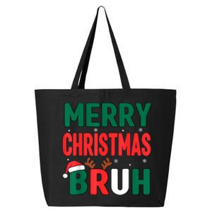 Bruh Christmas Xmas Funny Christmas 25L Jumbo Tote