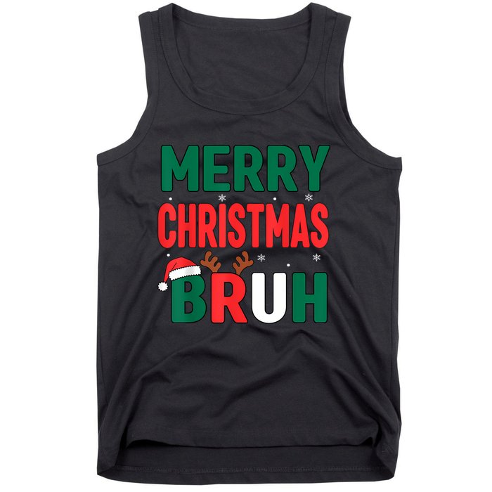 Bruh Christmas Xmas Funny Christmas Tank Top