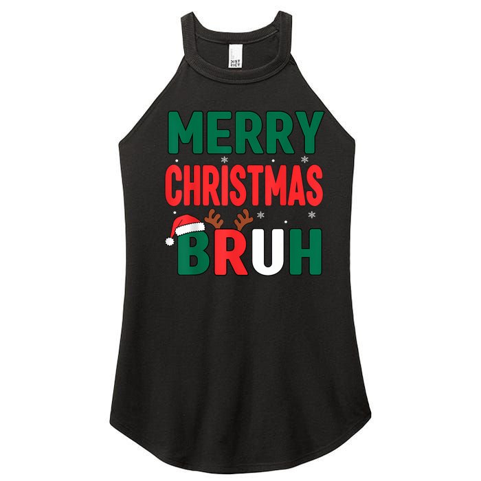 Bruh Christmas Xmas Funny Christmas Women's Perfect Tri Rocker Tank