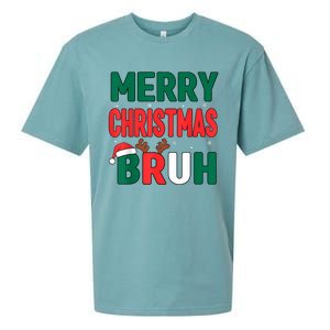 Bruh Christmas Xmas Funny Christmas Sueded Cloud Jersey T-Shirt