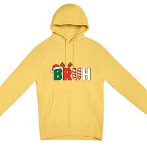 Bruh Christmas Xmas Funny Christmas Premium Pullover Hoodie