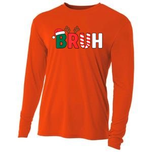 Bruh Christmas Xmas Funny Christmas Cooling Performance Long Sleeve Crew