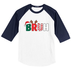 Bruh Christmas Xmas Funny Christmas Baseball Sleeve Shirt